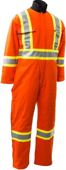 LINED -25 C COTTON COVERALL WITH 4 REFLECTIVE TAPE Made of 100% cotton duck (10.