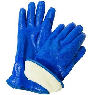 FULLY NITRILE-COATED FLEECE-LINED GLOVES Fully coated with nitrile-rubber for superior dexterity and excellent flexibility up to -30 C Waterproof and
