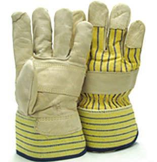 High-visibility orange Full-grain leather and nylon External FULL-GRAIN LEATHER GLOVES WITH COTTON BACK 3-piece palm Inside lined palm and fingers Rigid safety cuff Leather knuckle