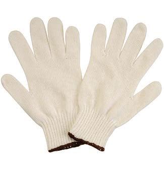 both side POLYESTER AND COTTON KNIT GLOVES 65% polyester and 35% cotton knit Elastic