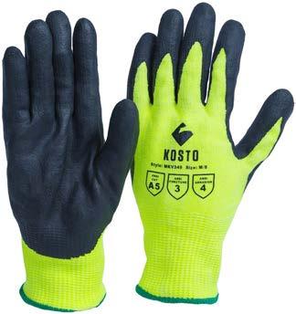 11 S to 2XL White HPPE and polyurethane A2 HAND PROTECTION FOAM NITRILE-COATED HIGH-DENSITY POLYETHYLENE CUT-RESISTANT GLOVE Foam nitrile-coated palm and fingers for an excellent grip in a slightly
