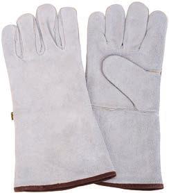 / Cow split leather COTTON-LINED SPLIT LEATHER WELDING GLOVES 4 safety cuff High-resistance Kevlar thread