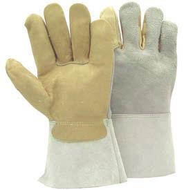 WITH SPLIT LEATHER BACK 4 safety cuff High-resistance Kevlar thread Unlined B/C grade MGS019 S and XL Gray