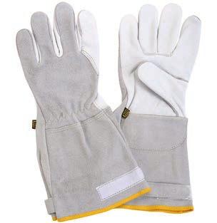 Full-grain leather 13 LINEMAN FULL-GRAIN LEATHER GLOVES WITH SPLIT LEATHER BACK 5½ split leather safety cuff