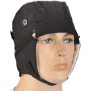 cotton liner Quilted kasha lining Neck protector Removable ear cover THD012 Universal Black Cotton 66