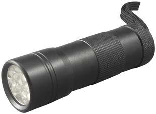 LAMPS FLASHLIGHTS FLASHLIGHT WITH 12 LED LIGHTS Aluminum case Bulb resistant to impacts and adverse weather Bulb s