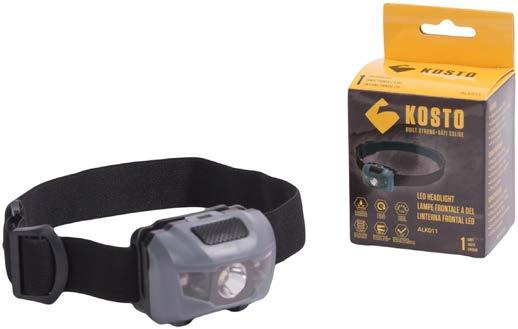 Requires 3 AAA batteries not included LIGHTING PRODUCTS Model # ALK011 Colour Black / Gray MINER HEADLAMPS HEADLAMP FOR
