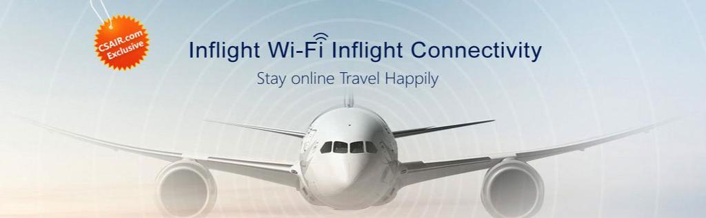 Service - Inflight Wi-Fi China Southern Airlines provides inflight Wi-Fi services on CAN=SYD/PEK designated flights! First and Business class passengers: FREE without applying.