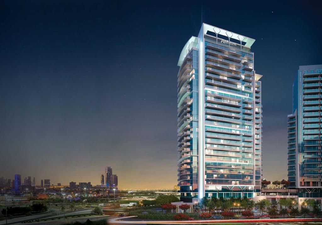 DISCOVER COMFORT The Radisson Hotel in DAMAC Hills is a magnificent tower offering plenty of opportunity to recharge and refresh with your loved ones.