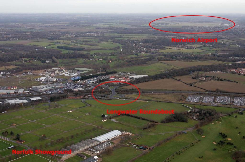 Norfolk Showground Looking North-East towards Norwich