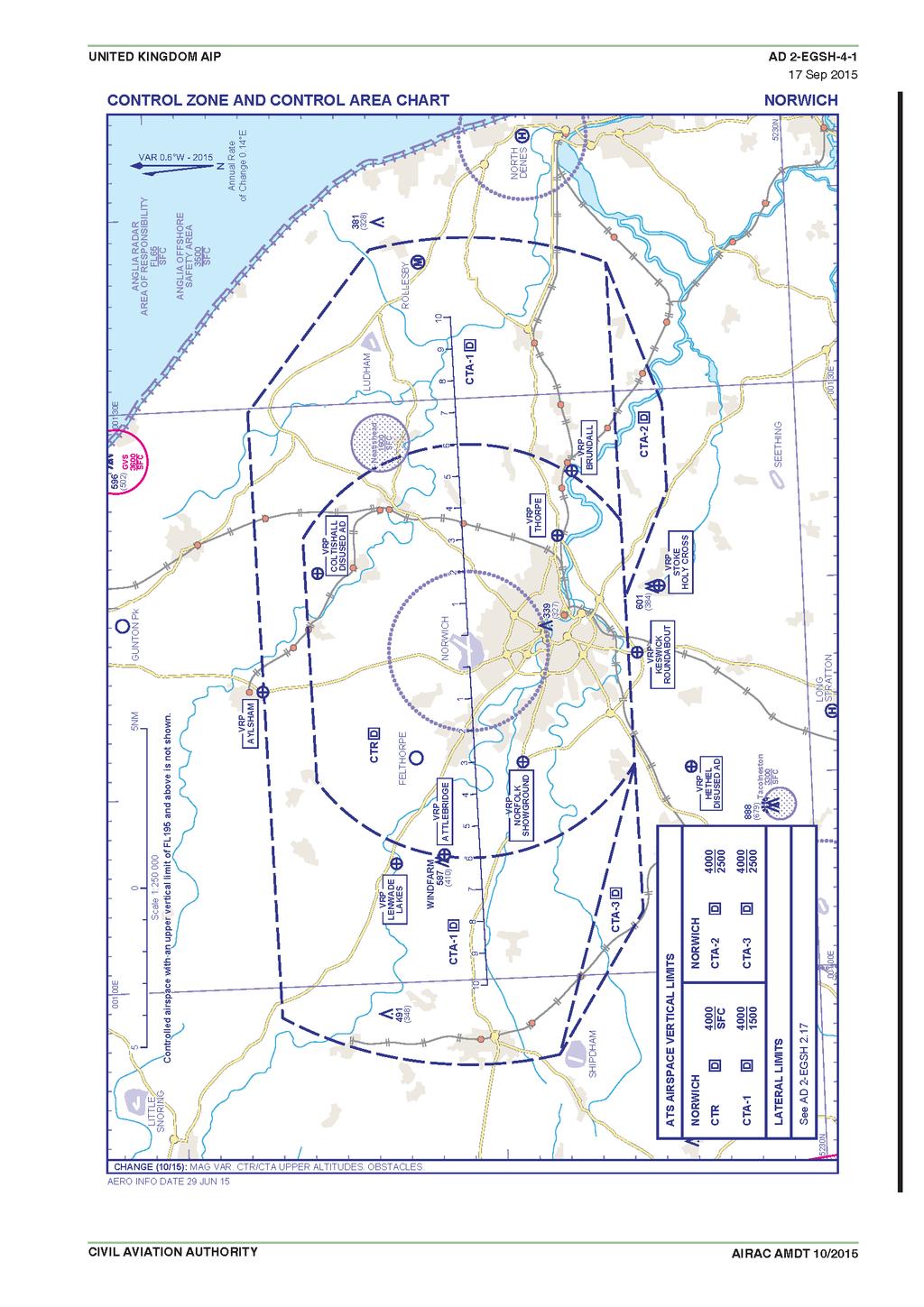 Chart extract from UK AIP Aerodrome Section Dated