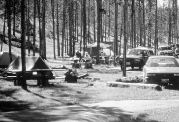 All campgrounds have modern comfort stations, but do not have utility hookups.