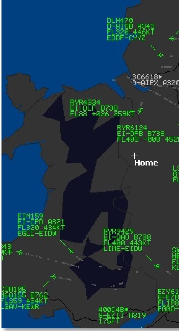 RadarBox database is updated A picture (1 or 2 pictures, user selectable) of the aircraft is automatically downloadedd and displayed Shows when ACARS data has been received for an aircraft (AirNav