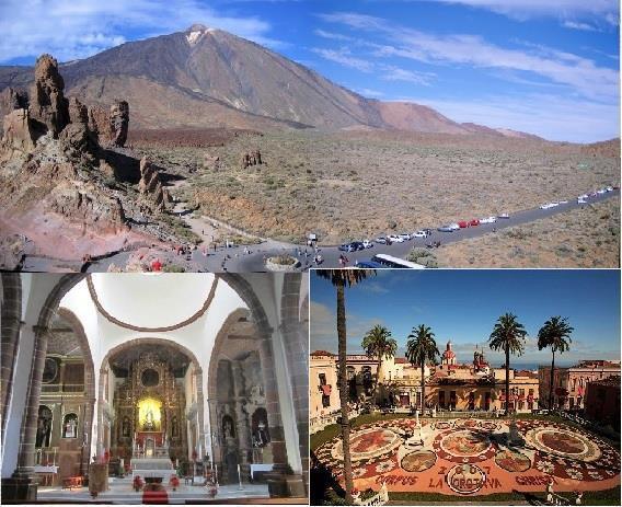 CAÑADAS DEL TEIDE (Full Day Guided Tour) The tour starts with a visit of the village of La Orotava, (Town Hall Square, the church of La Concepción, the Botanical Gardens) continues via Aguamansa,