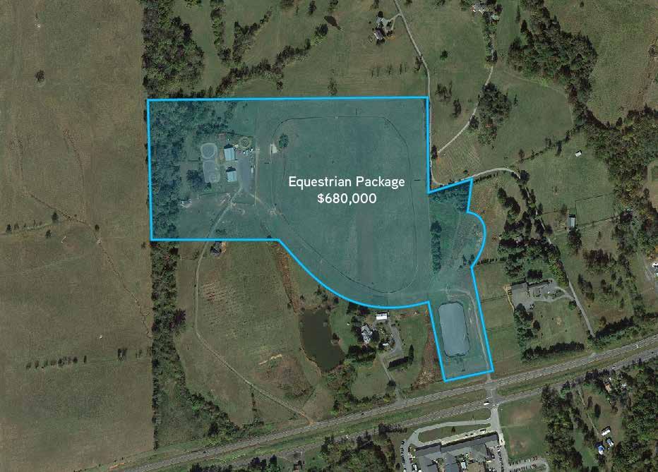Subdivision Opportunities Equestrian Package - $980,000 The equestrian package consists of approximately 40 acres and consists of two stable buildings with 20 paddocks, three riding rings, a finished