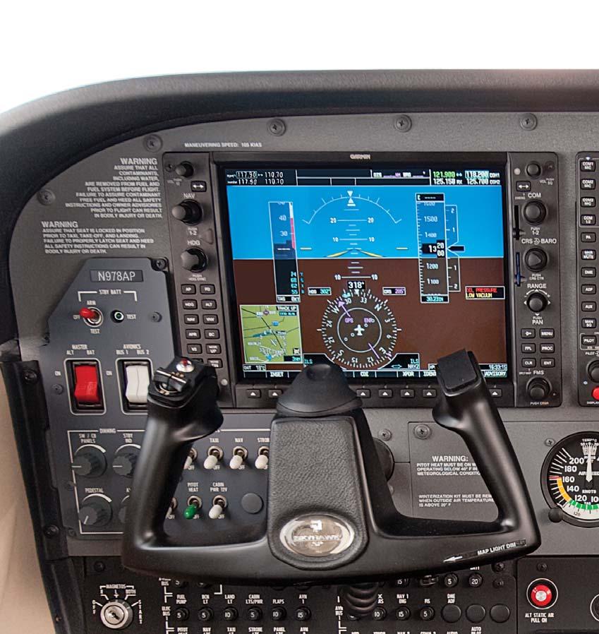AVIONICS G1000: OVERVIEW Custom designed for Cessna, the all-glass Garmin G1000 avionics suite integrates all primary