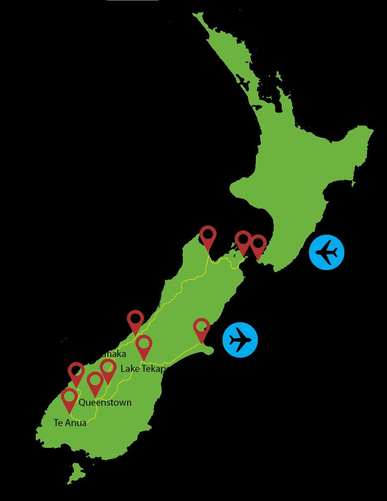 10 Day South Island Tour Price $ 1795 This is an amazing 10-day tour to see the best of the South.