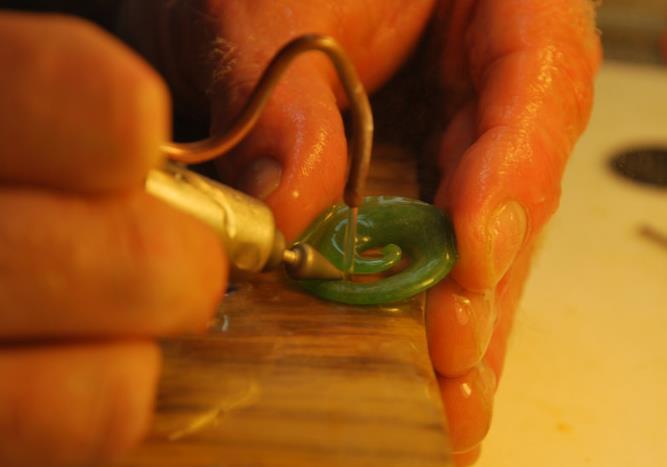 Hokitika is the jade (or Pounamu) capital of New Zealand. There you will find artisans carving jade into traditional Maori or modern NZ designs.