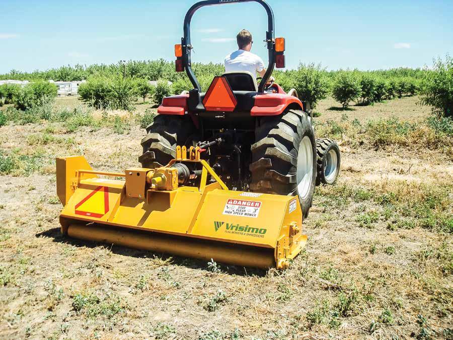 Super Series Flail Mower The Vrisimo Super Series Flail Mower provides a bit more cutting capacity than the Mighty Max and MiniMax and is also configured standard with a dual hitch, meaning it is