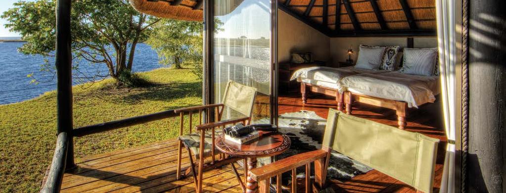 chalets, each with a private deck, an integrated bedroom and lounge area and