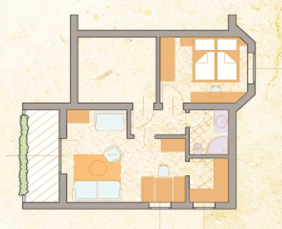 Family room 55 m² Cheerfulness with separate bed rooms and balcony 3 rd and 4 th person in double room according to child reduction - page 10 Bild noch nicht getauscht CLUSO! Valido lmeno 4 no:!