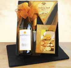 $49 Classic Chardonnay Wine & Cheeseboard Perched atop a solid slate cutting board sits a bottle of oaky California chardonnay