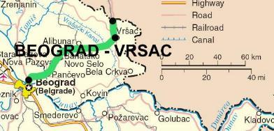 HIGHWAY BELGRADE VRSAC VATIN (Border with Romania) Strategic significance: Represents the extension of Highway Belgrade South Adriatic, also interlinking Corridors X with Corridor VII and IV in