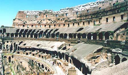The Coliseum was begun by Vespasian was finished