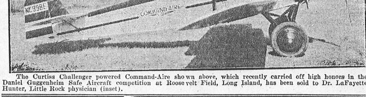Left, a newspaper clipping from the Arkansas Democrat with