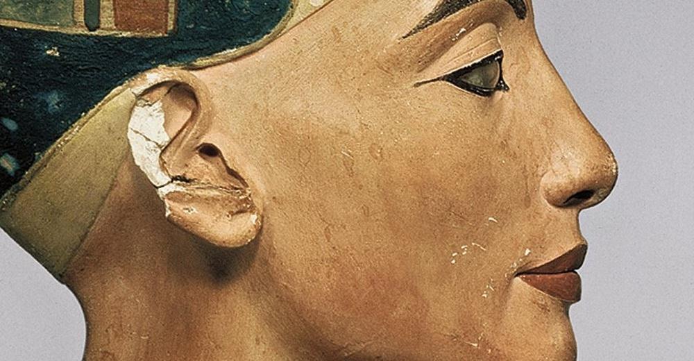 Nefertiti, painted limestone,