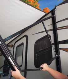 Includes more standard features that matter in light weight travel trailers.