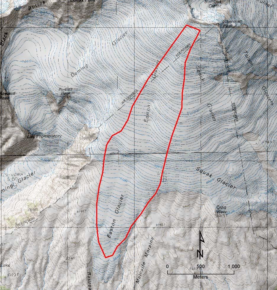 Figure 5: Easton Glacier Digitized Outline and