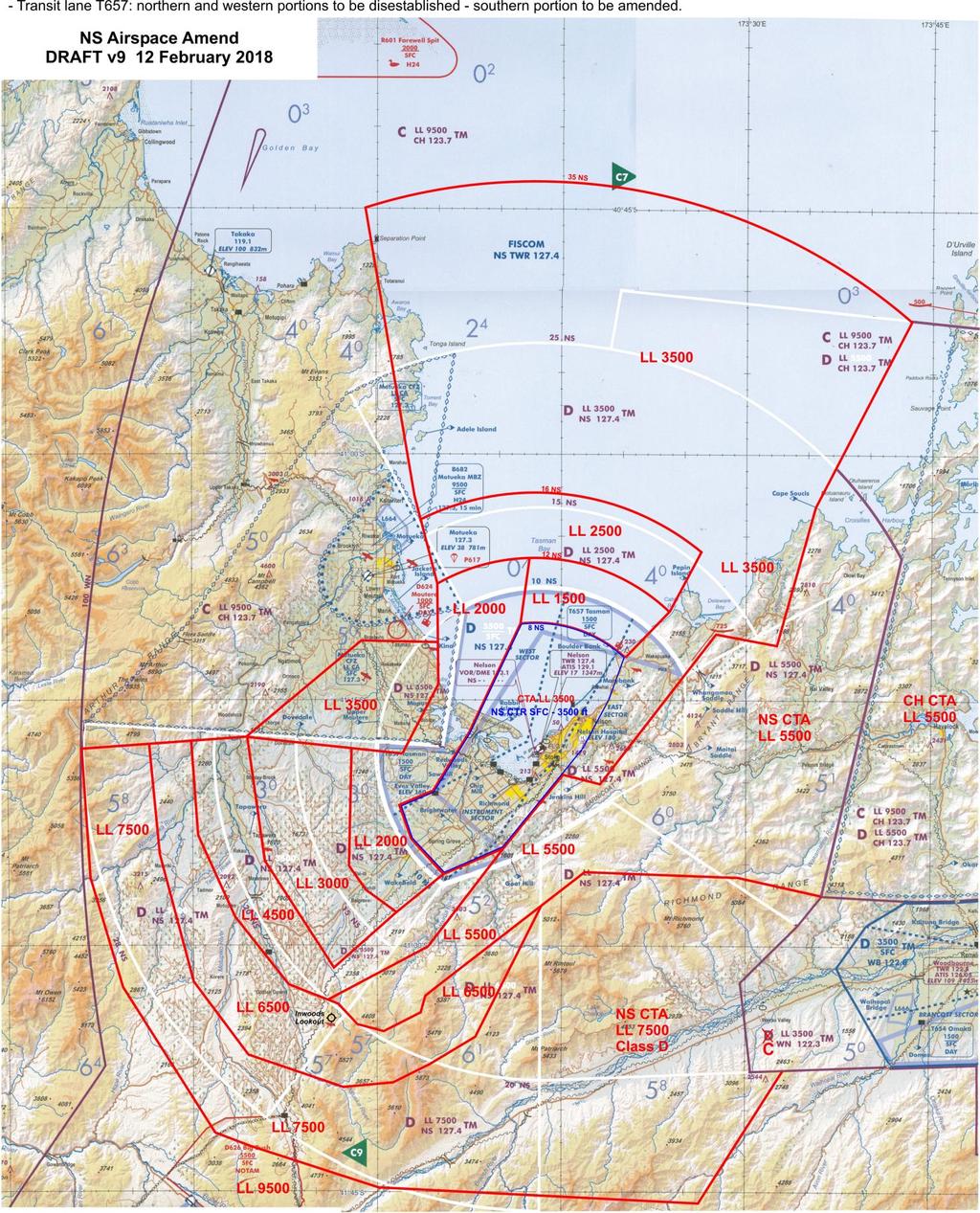 Diagram 1 below depicts the Airways proposed amended Nelson control zone (NS CTR) and Nelson control area (NS CTA).