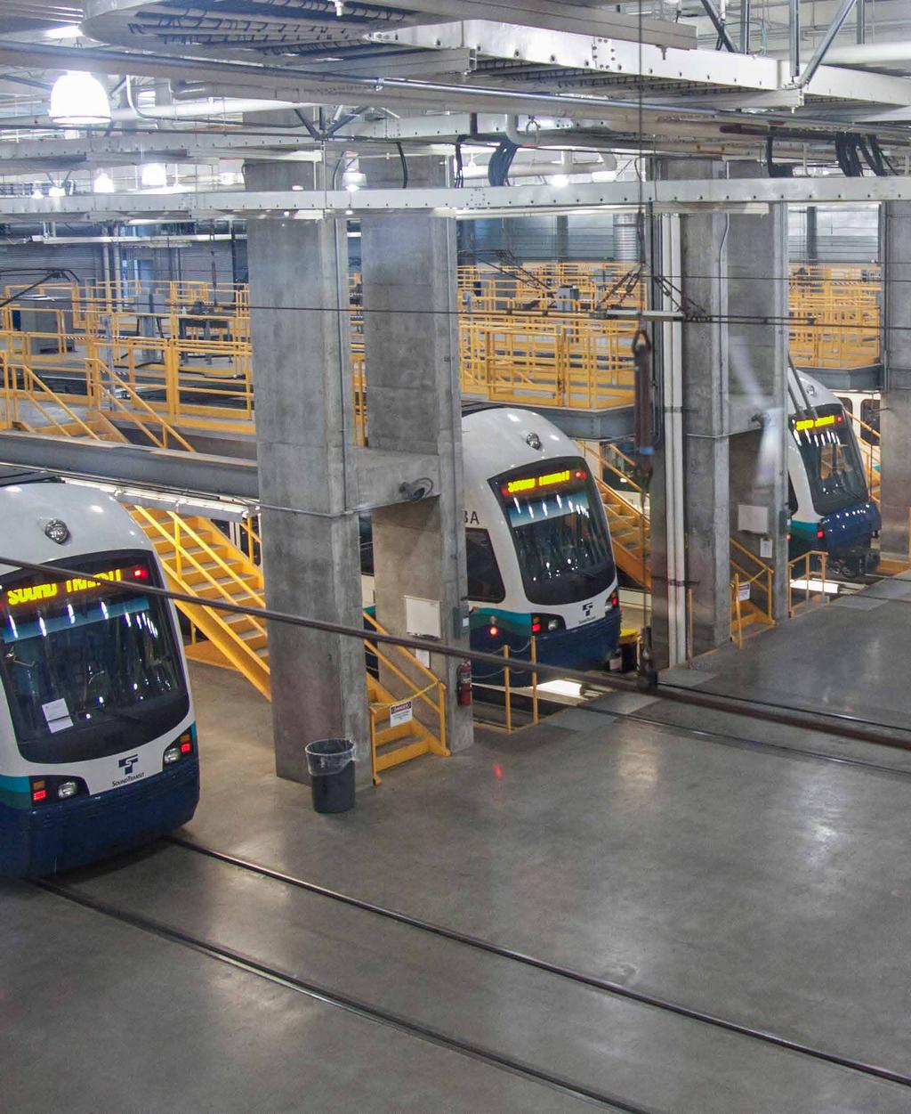 PROGRAM HIGHLIGHTS Facility to service, deploy and store 96 LRVs. Vehicle maintenance shop with 14 service bays. Mainline track, systems & station maintenance functions (Maintenance of Way).