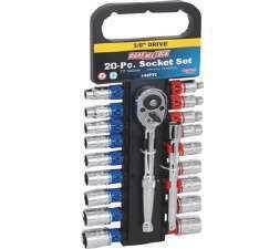 6 extension, 6point SAE & metric sockets, storage