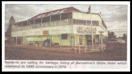 30 June 2011 Globe Hotel sold to Barcaldine