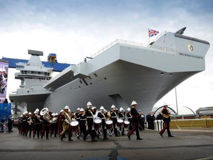HMS QUEEN ELIZABETH is named History was made as Her Majesty The Queen officially named the Royal Navy's new aircraft carrier.
