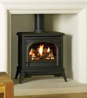 Its graceful lines and fine Gothic tracery window combined with the latest gas fire technology provide a superb focal point for your home. There is also the choice of a clear door version.