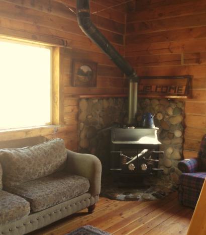 The cabin was hand-built with custom-milled logs into 6 inch by 8 inch timbers and 8 x8 vertical timbers.