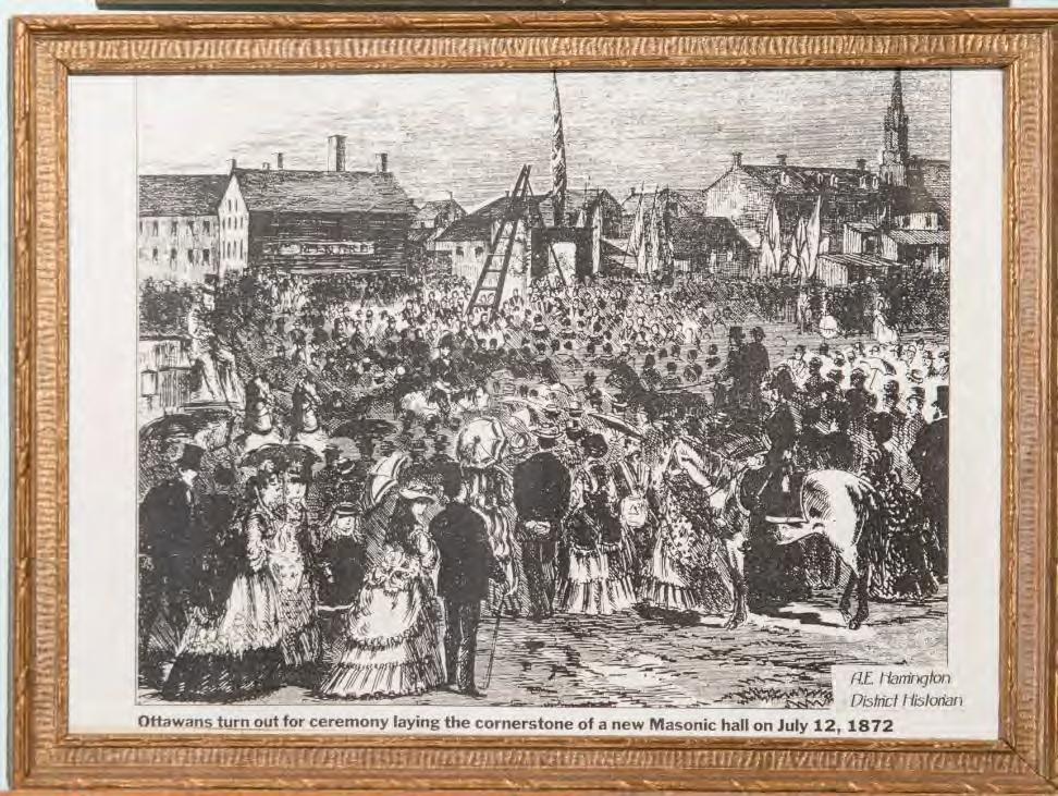 Laying the Cornerstone of a new masonic hall Dated July 12 th 1872 The location of