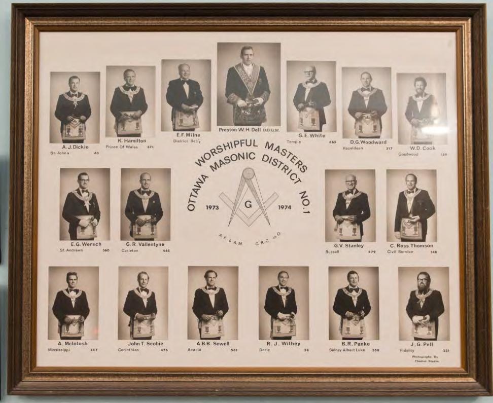 Masters Ottawa District 1 (1973/74) This picture depicts