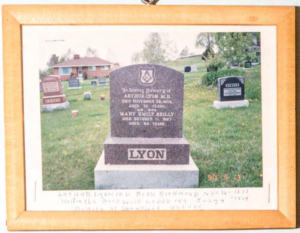 Grave Stone of Arthur Lyon Lower: The Grave stone of Dr.