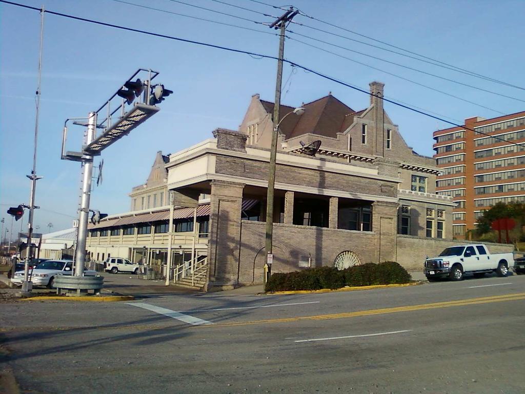 Columbia, South Carolina, Union Station. The depot was built in 1902 and served the Atlantic Coast Line and the Southern Railway until passenger service ceased at this location in 1968.