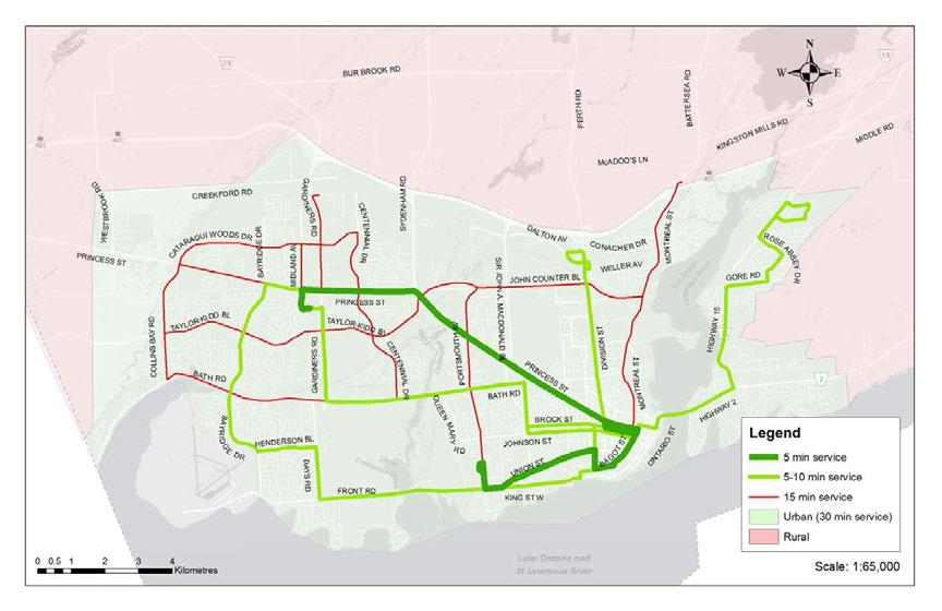 Figure 2 - KTMP Map 7 - Kingston Transit Weekday PM Peak Service