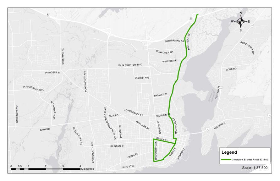 Figure 6 - Montreal Street Express Route - May 2018