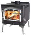 Wood Stoves 1100P 1400P 1100PL 1400PL Webbed Arched Door (available in painted metallic black, 24 Karat gold