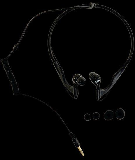 Pro-Sport Waterproof Headphones Now the convenient in-ear design of the OverBoard Headphones are available with an active neck strap to hold the headphones in place during your most