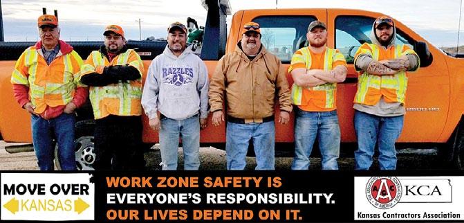 Frankie s crew took a break for a crew picture for KDOT s #MoveOverKS safety campaign, Knoll said.