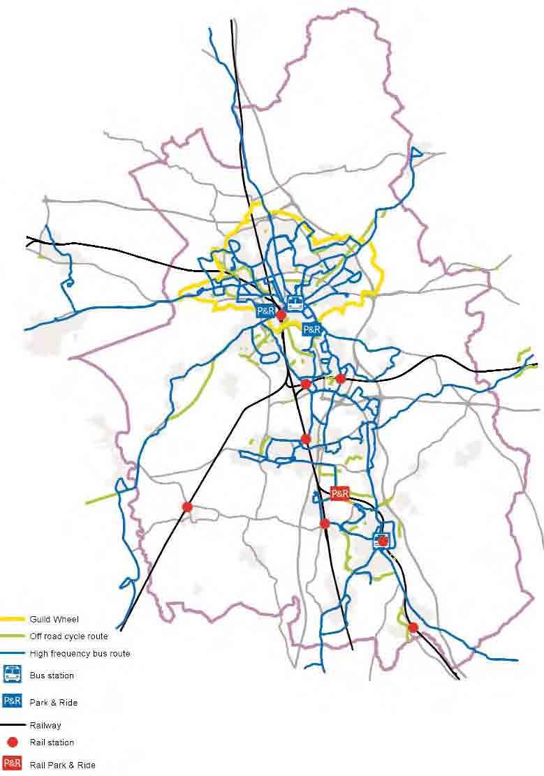 The previous map shows the volume of traffic on our major roads.