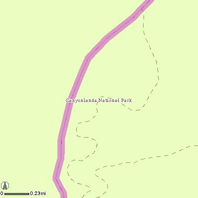 MAP: 19 of 38 Continuing to Canyonlands National Remaining Distance: 14.0 miles (22.5km) 19a. Continue on an access street.
